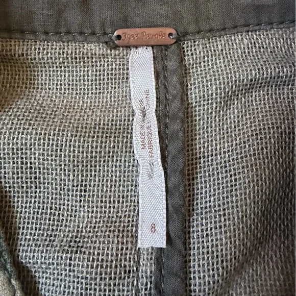 Free People Camo Army Cotton Fitted Blazer Jacket - Picture 3 of 15